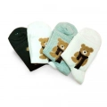 Peluş Ayıcık İşlemeli Kadın Soket Çorap 4 Çift