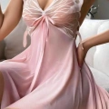 Pembe Butterfly Lace  İşlemeli Tül Fantezi Gecelik