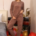 Polar Kadın Pijama Takımı Sütlü Kahve