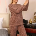 Polar Kadın Pijama Takımı Sütlü Kahve