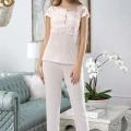 Pudra Penye Pijama Takımı - 1417
