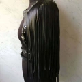 Püsküllü Deri Ceket Harness, Şık Deri Harness Ceket - 999