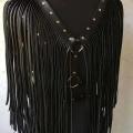 Püsküllü Deri Ceket Harness, Şık Deri Harness Ceket - 999
