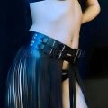 Püsküllü Deri Etek Harness - 1090