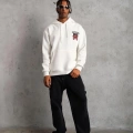 SCHOOL BOY Baskılı Kapüşonlu Sweat - Beyaz -