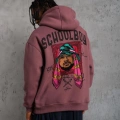 SCHOOL BOY Baskılı Kapüşonlu Sweat - Gül Kurusu