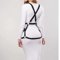Seksi Deri Elbise Üzeri Deri Harness - 1390