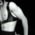 Seksi Deri Göğüs Ve Maske Harness - m112