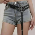 Seksi Deri Tek Bacaklı Jartiyer Harness - 930