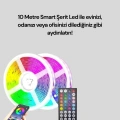 Sese Duyarlı 10m Smart Şerit Led Ios Android Kontrollü Rgb Işık