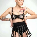 Şık Deri Göğüs Ve Etek Harness Takım 899