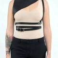 Sık Deri Seksi Göğüs Harness - 903