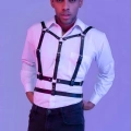 Şık Erkek  Deri Göğüs Harness - m40