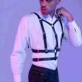 Şık Erkek  Deri Göğüs Harness - m40