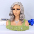 Silver Gri Yan Tül Peruk