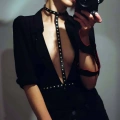 Sıralı Perçinli Şık Harness - 343