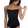 Siyah  1923 Soft İp Askılı Çıtçıtlı Body