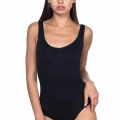 Siyah  1924 Soft Kalın Askıllı Çıtçıtlı Body