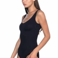 Siyah  1924 Soft Kalın Askıllı Çıtçıtlı Body