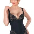 Siyah Dantelli Agraflı Body Korse