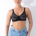 Siyah Dantelli Toparlayıcı Sütyen - 506