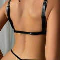 Siyah Deri Göğüs Harness - 1091