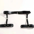 Siyah Deri Jartiyer Harness - 804