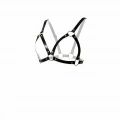 Siyah Göğüs Harness Suni Deri O-halkalı Bralet - 190