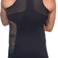 Siyah Seamless Fileli Erkek Korse Atlet