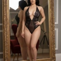 Siyah Taşlı Bodysuit - 890