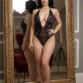 Siyah Taşlı Bodysuit - 890