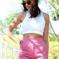 Şort Crop Pembe Takım