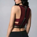 T-shirt Üzeri Seksi Deri Aksesuar - 210