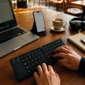 Taşınabilir Katlanabilir Bluetooth Klavye iOS Android Windows Uyumlu