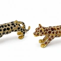Taşlı Leopar Figürü Tekli Biblo