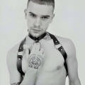 Tasmalı Seksi Deri Erkek  Harness - m35