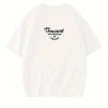 Thousand Baskılı Oversize Bisiklet Yaka T-shirt - Beyaz