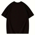 Thousand Baskılı Oversize Bisiklet Yaka T-shirt - Siyah