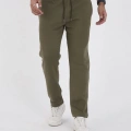 Üç İplik Basic Eşofman Pantolon - Haki