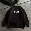 Üç İplik Bisiklet Yaka Baskılı SweatShirt - Siyah