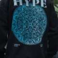 Üç İplik Bisiklet Yaka Baskılı SweatShirt - Siyah