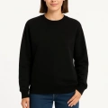 Üç İplik Düz Bisiklet Yaka SweatShirt  - Siyah