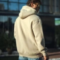 Üç İplik Penye Kapşonlu Basic SweatShirt - Bej