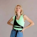 Üçgen Giysi Göğüs Kemeri, Tek Omuzdan Askılı Deri Harness - 1120