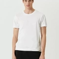 Unisex Basic Bisiklet Yaka Regular T-Shirt - Beyaz