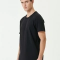 Unisex Basic Bisiklet Yaka Regular T-Shirt - Siyah