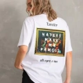 Unisex Baskılı Oversize T-Shirt - Beyaz