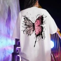 Unisex Baskılı Oversize T-Shirt - Beyaz