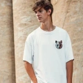 Unisex Baskılı Oversize T-Shirt - Beyaz