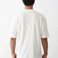 Unisex Baskılı Oversize T-Shirt - Beyaz